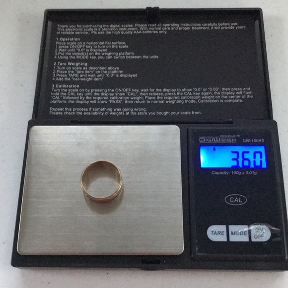 Vintage Checkered 10kt WG & YG Wedding Band - Picture 10 of 10